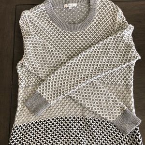 Madewell Ombré Sweater (black, grey, white)
